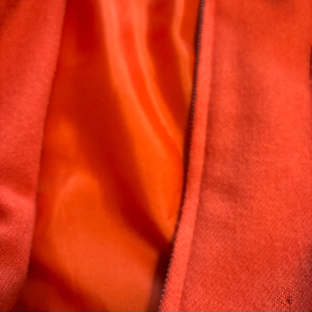VTG International Scene Orange‎ Wool Blend Pea Coat  Lined Women’s SZ 11/12 - Picture 8 of 15